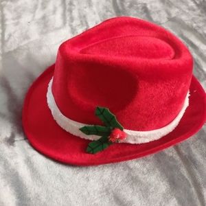 Christmas Fedora suede hat